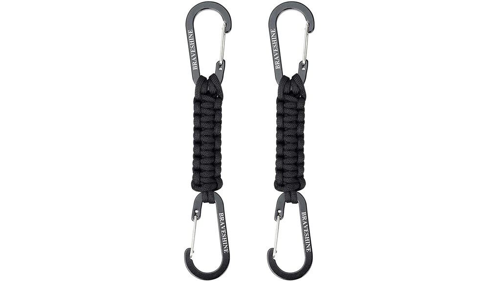 braveshine paracord d ring keychain