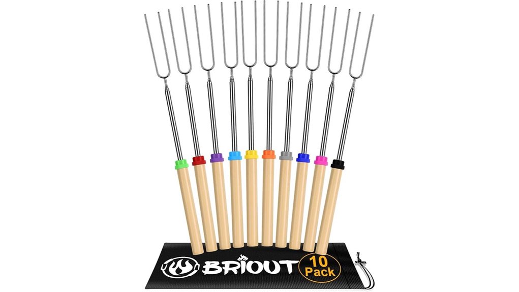 briout 10 pack extendable skewers