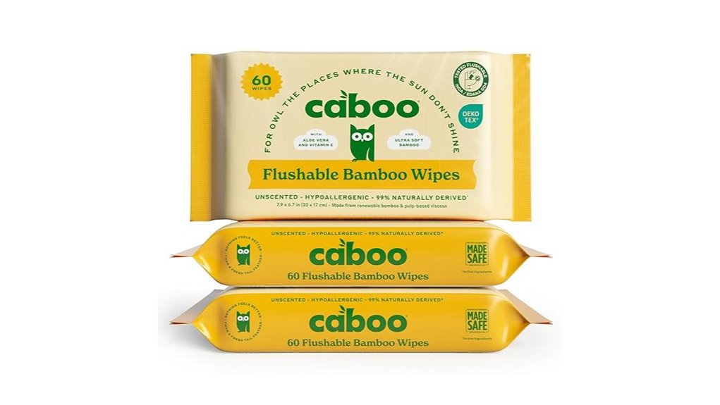 caboo unscented biodegradable wipes