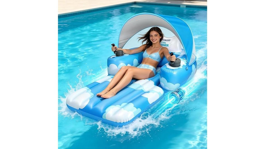 canopy dual motor pool float