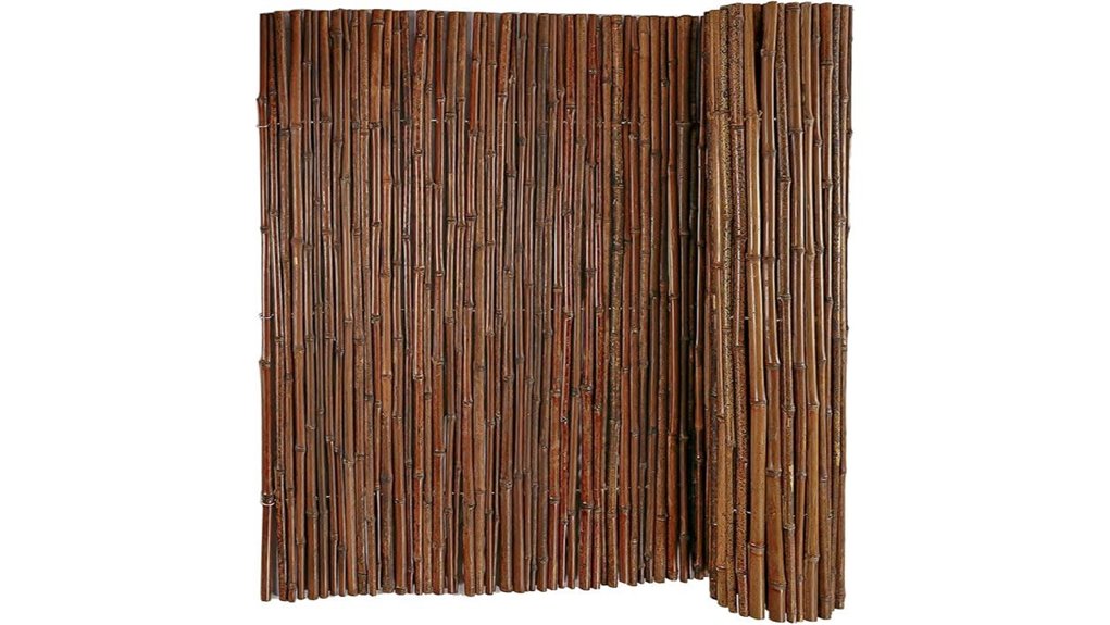 carbonized bamboo privacy fence