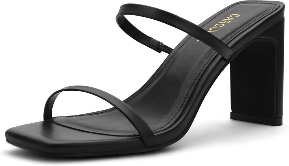 carcuume women s square block heel