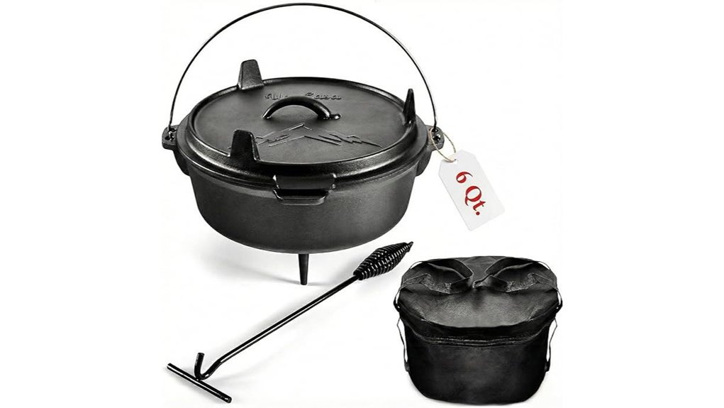 cast iron 6 quart dutch