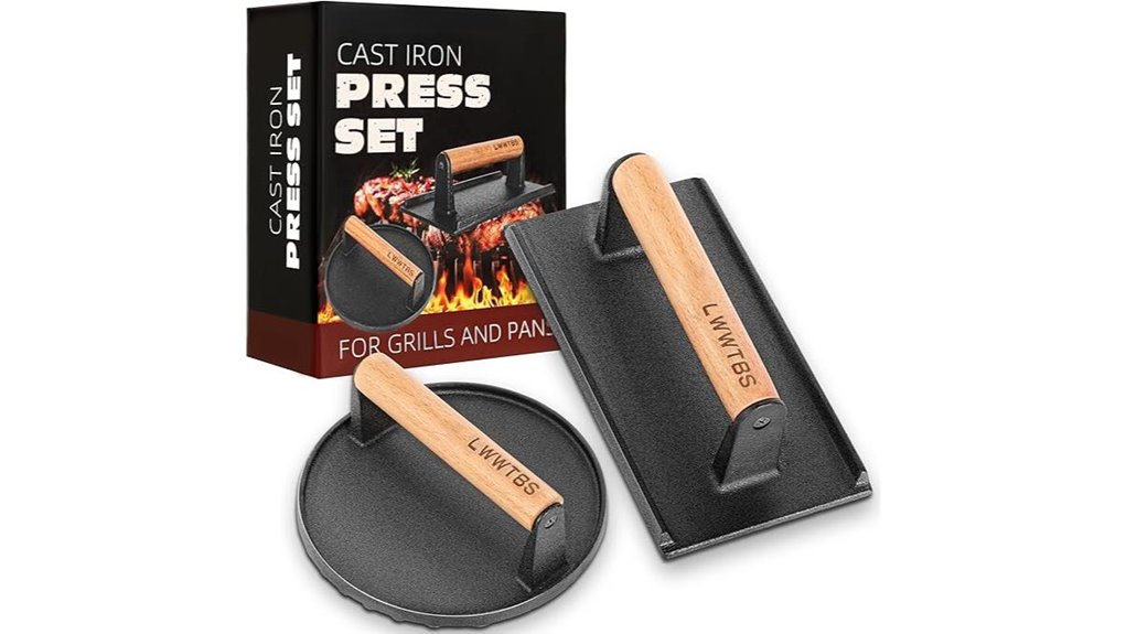 cast iron burger press