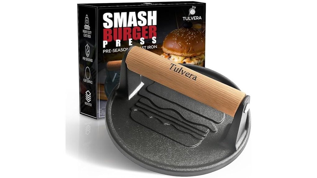 cast iron burger smasher