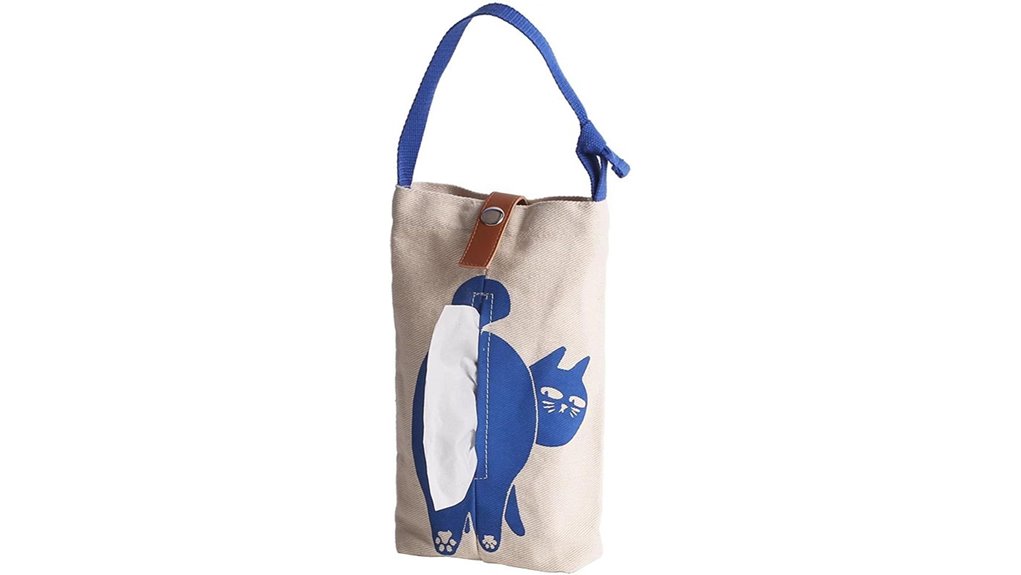 cat themed car tissue box
