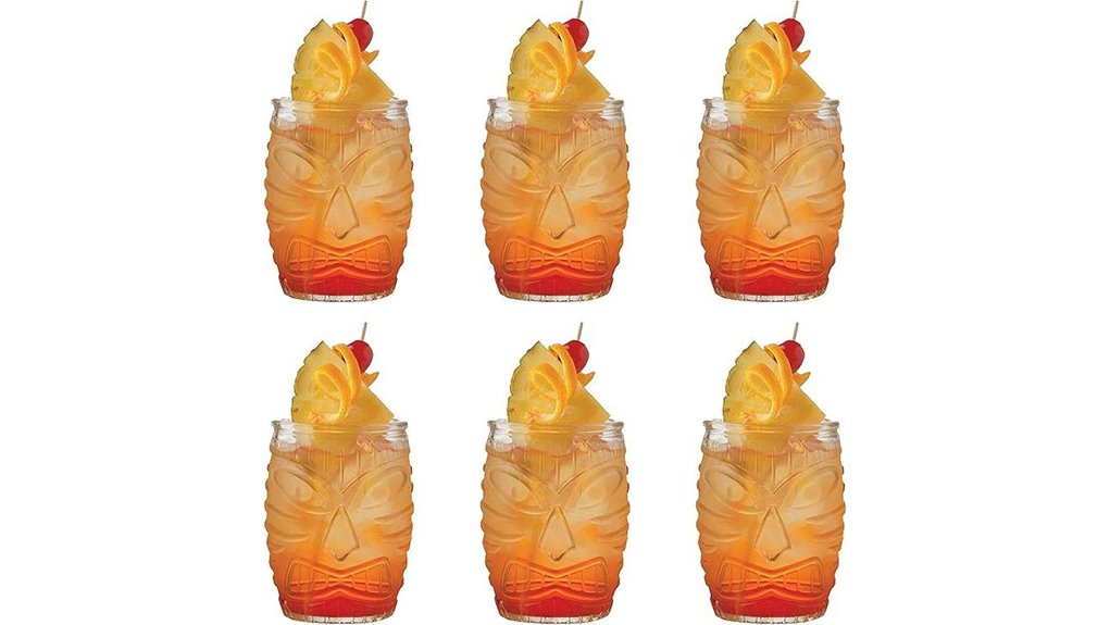 cedilis tiki old fashioned glasses