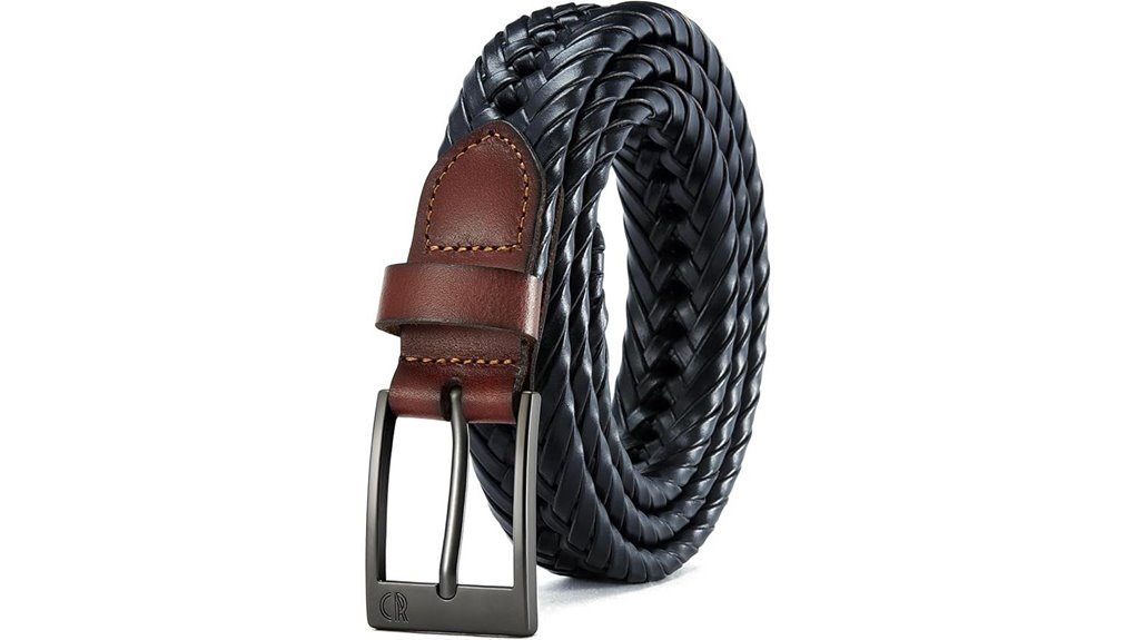 chaoren leather braided belt
