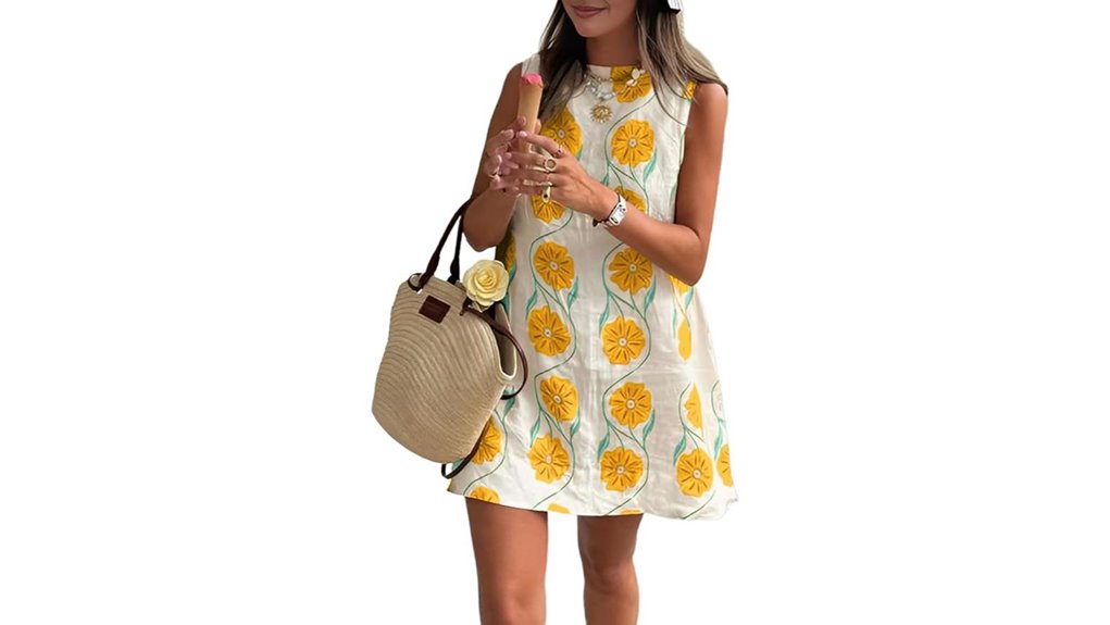 chartou floral sleeveless dress