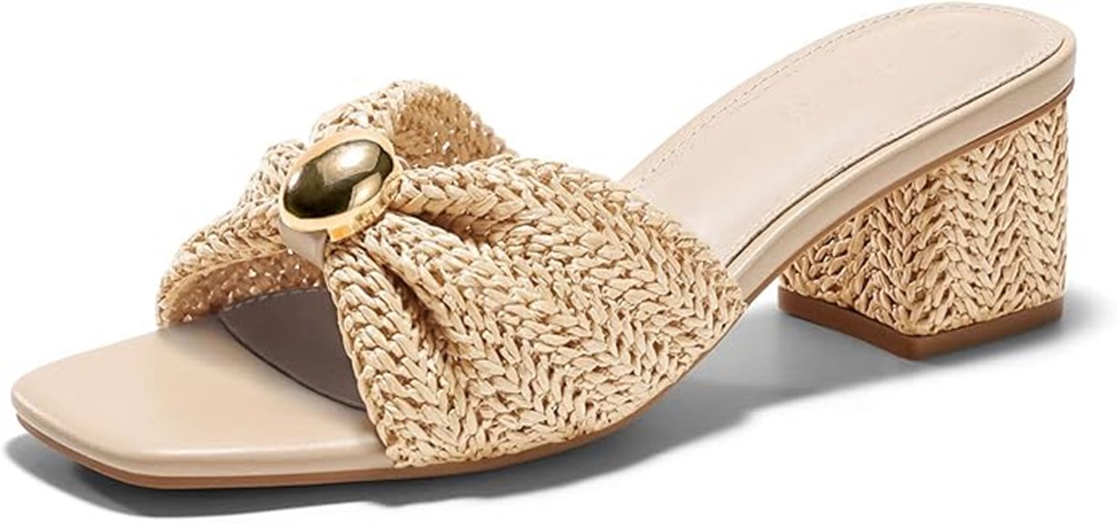 chunky low block heels