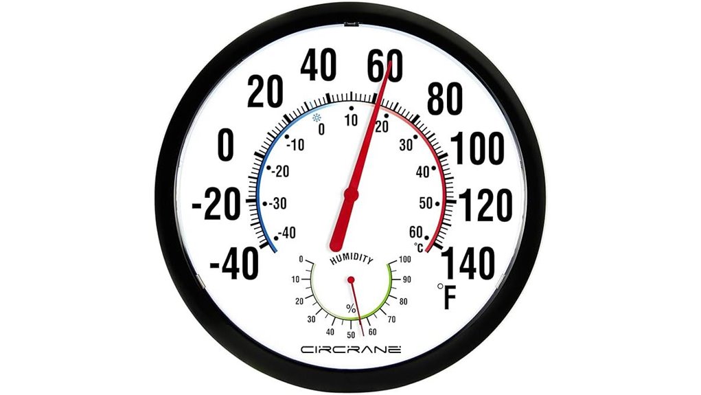 circrane batteryless 13 25 inch thermo hygrometer