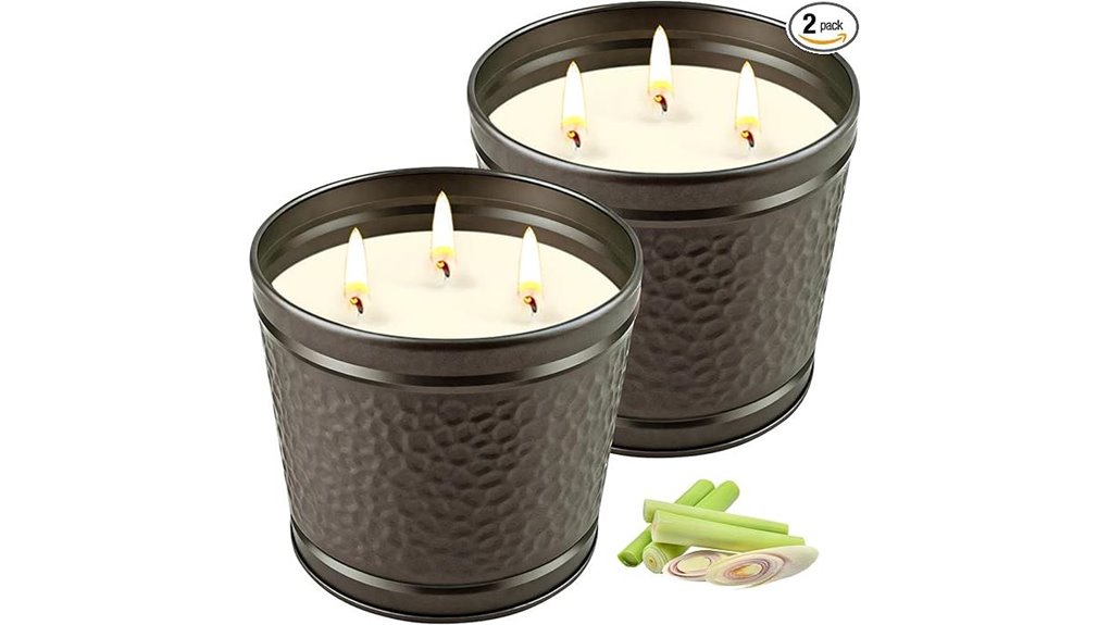 citronella soy candle set