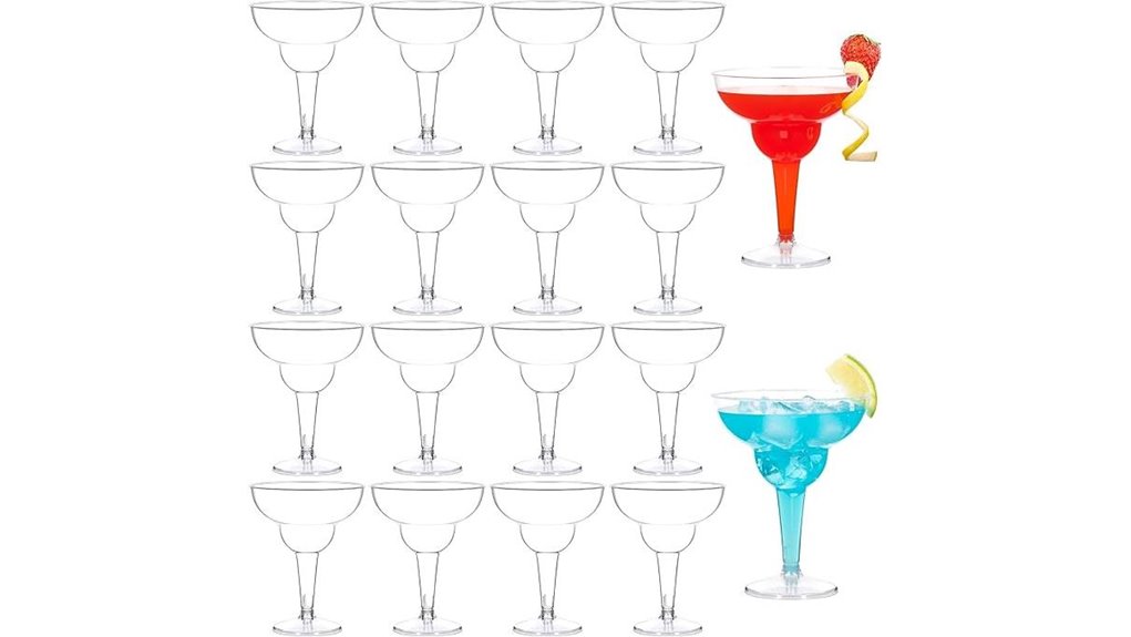 clear 12oz margarita glasses