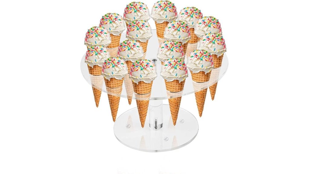clear acrylic cone stand