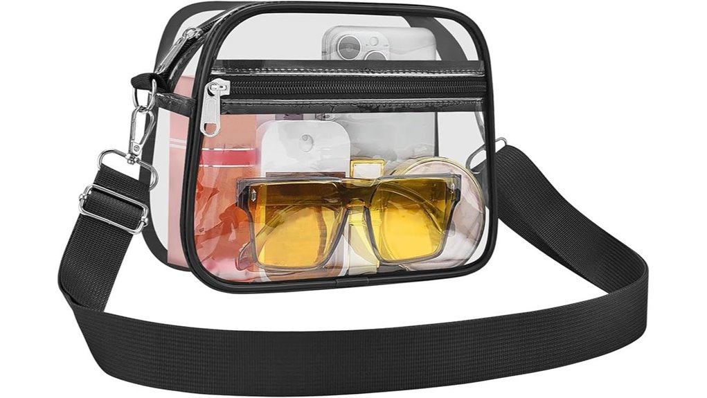 clear adjustable stadium bag