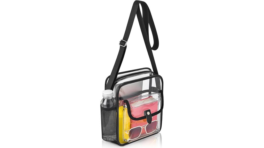 clear crossbody adjustable bottleholder