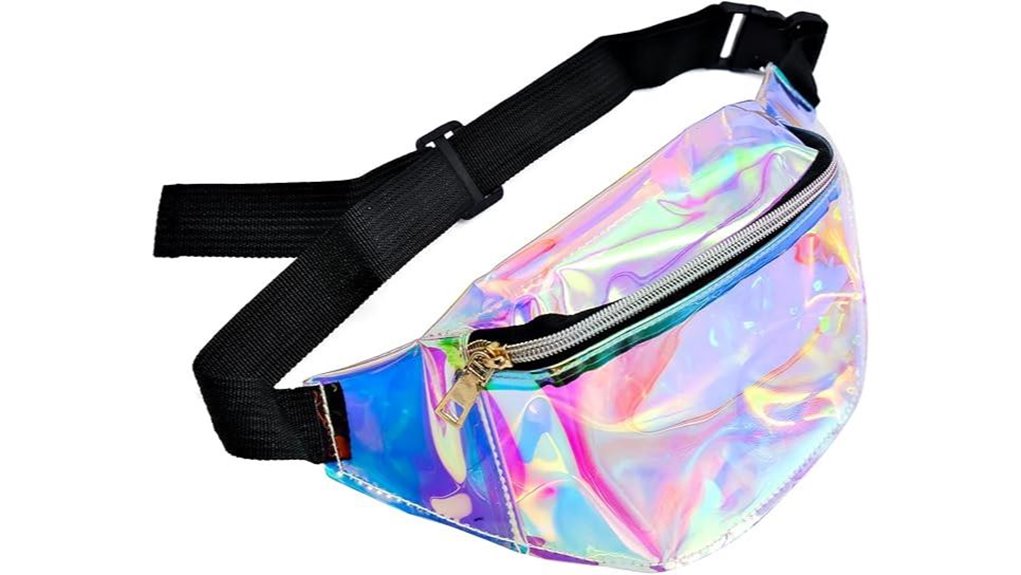 clear holographic waist pouch