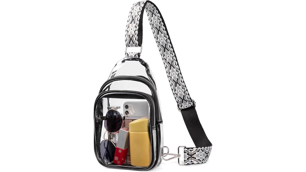 clear stadium crossbody bag