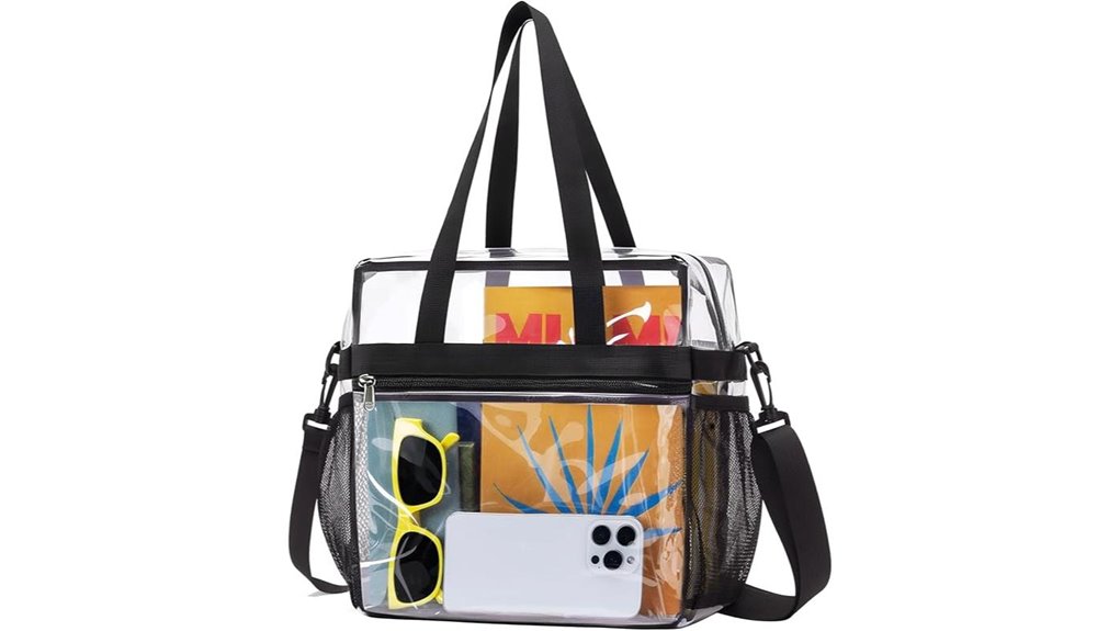 clear stadium tote bag
