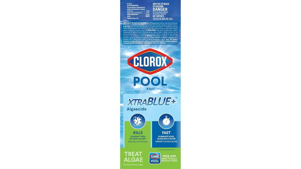 clorox xtrablue pool algaecide