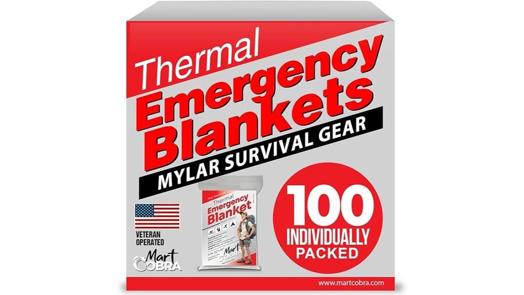 cobra 100 pack emergency blankets