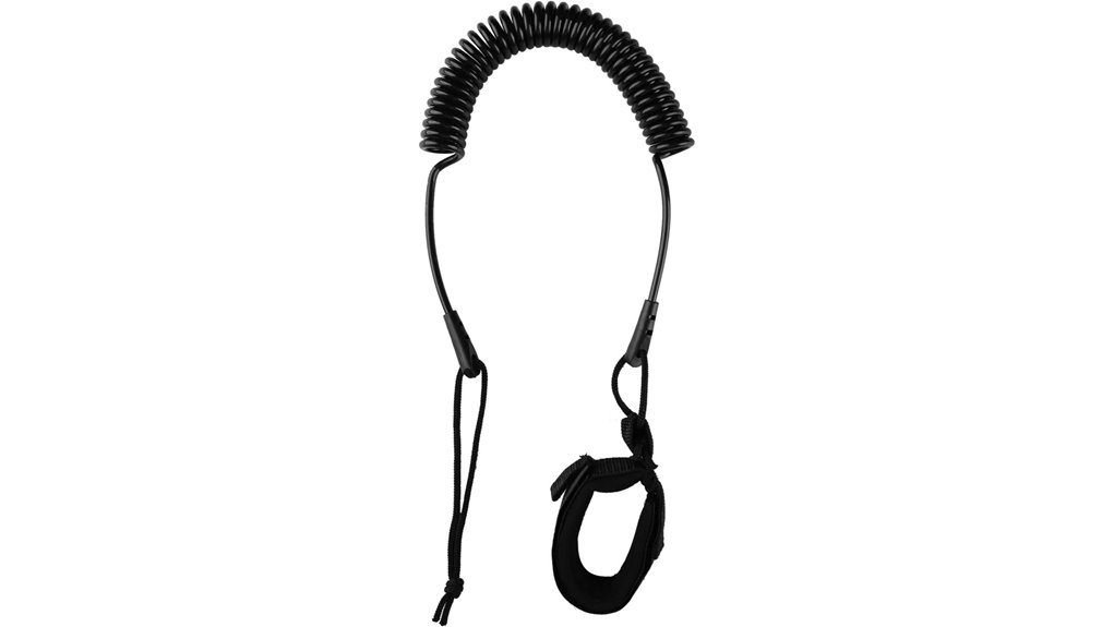 coiled ten foot paddleboard leash