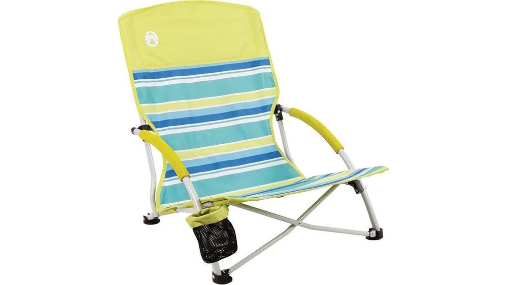 coleman beach chair holder