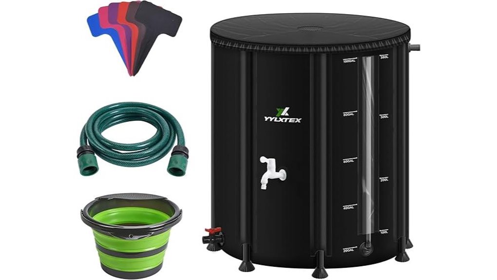 collapsible 100 gallon rain barrel