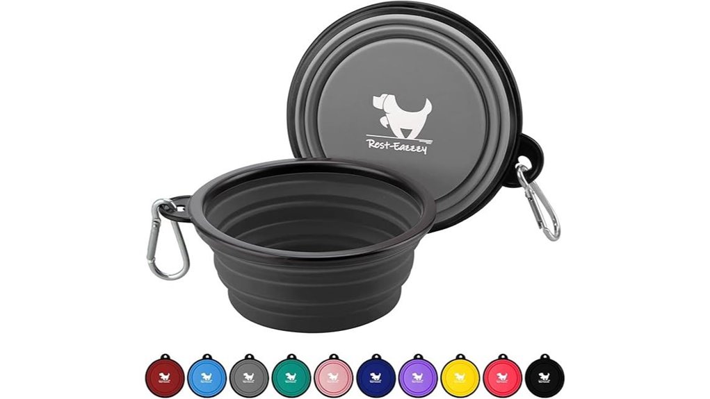 collapsible 2 pack dog bowls