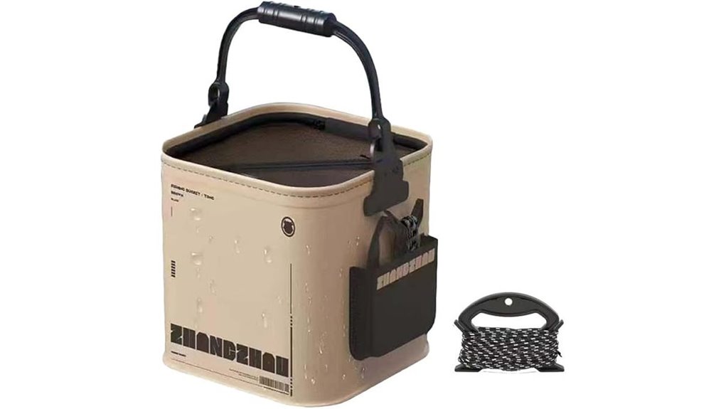 collapsible 3 7 gallon live bait bucket
