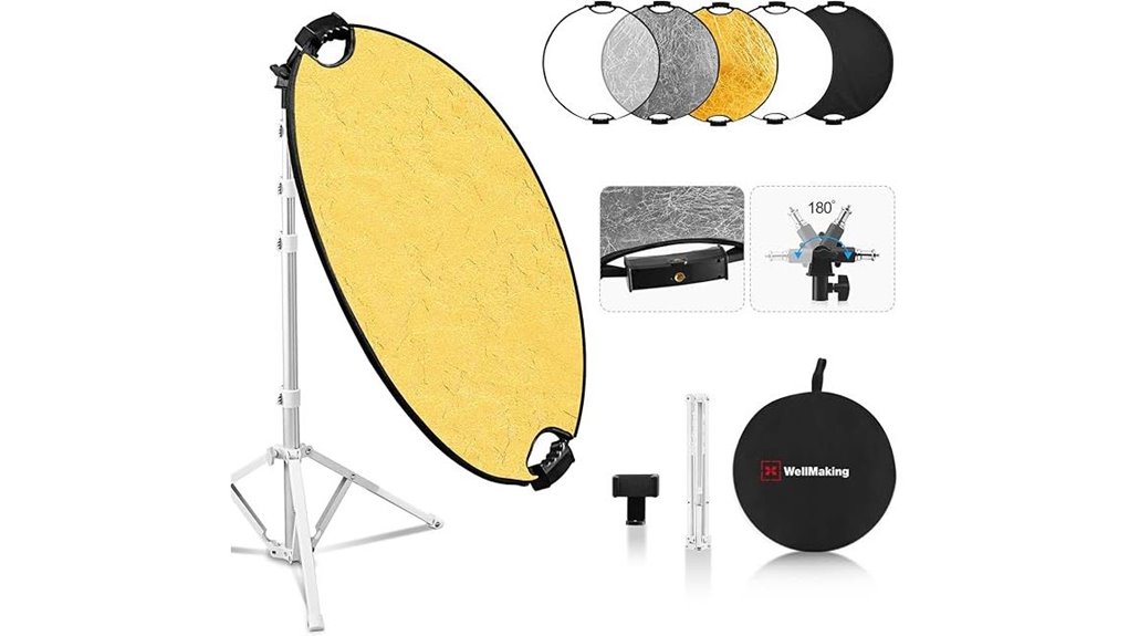 collapsible 5 in 1 dual handle reflector