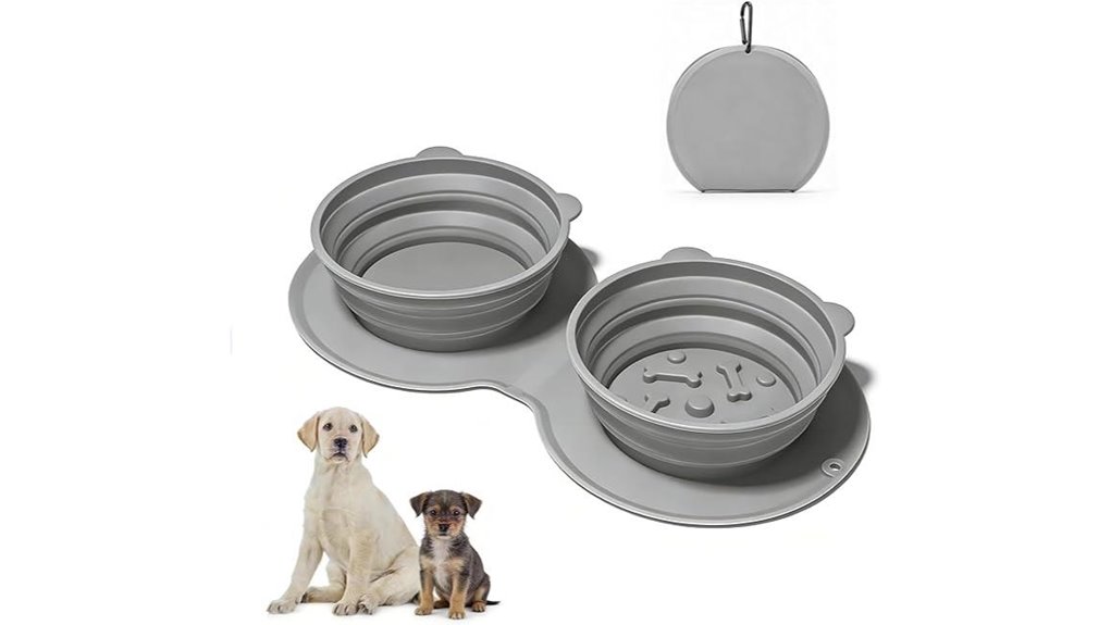 collapsible carabiner dog bowl