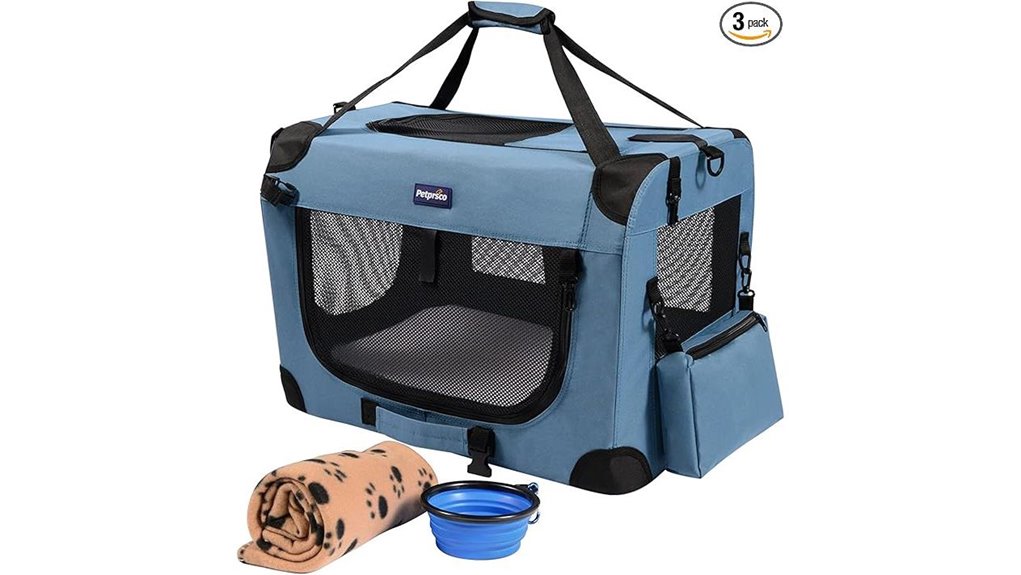 collapsible crate with bowl