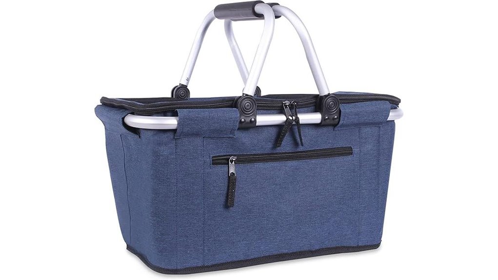 collapsible insulated picnic basket