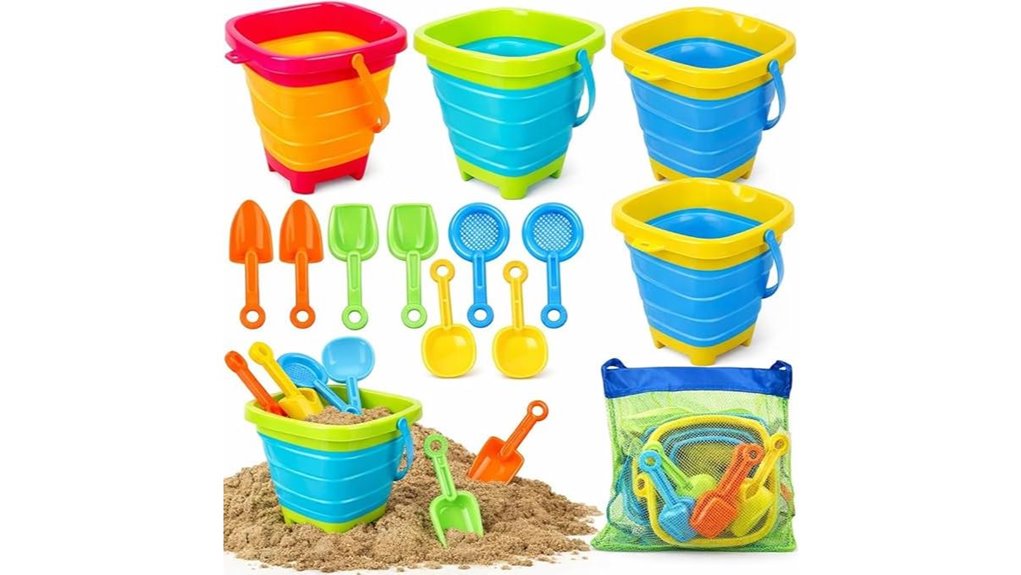 collapsible sand bucket shovels