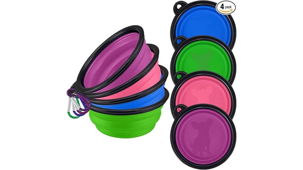 collapsible silicone dog bowls