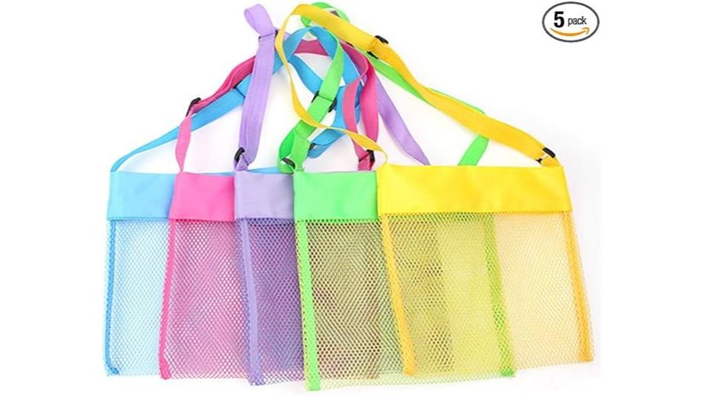 colorful mesh beach bags