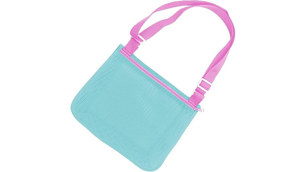 colorful mesh beach tote