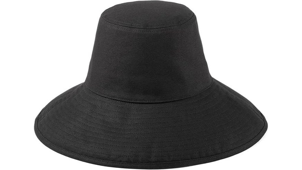 colorless wide brim cotton hat