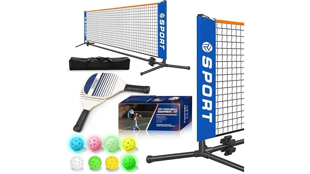 compact 10ft pickleball set