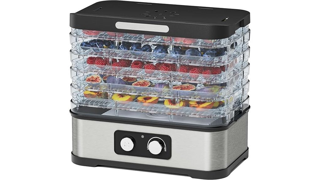 compact 250w 5 tray dehydrator