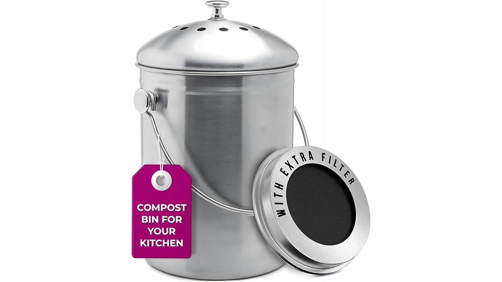 compact countertop compost bin