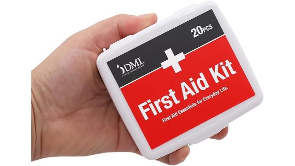 compact waterproof 20 piece first aid