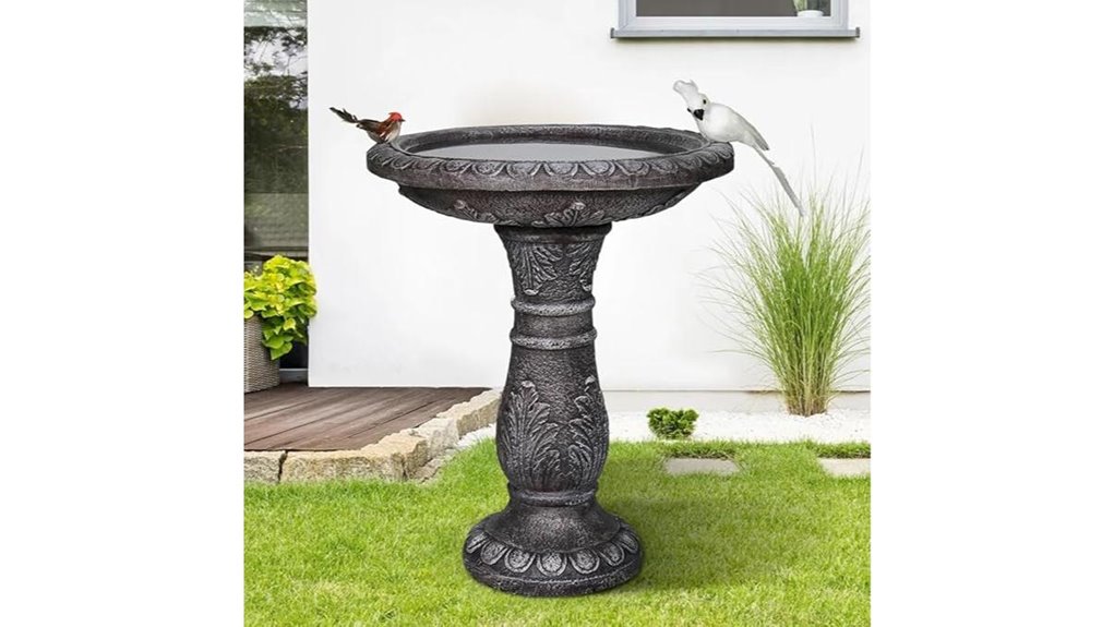 concrete bird bath patio