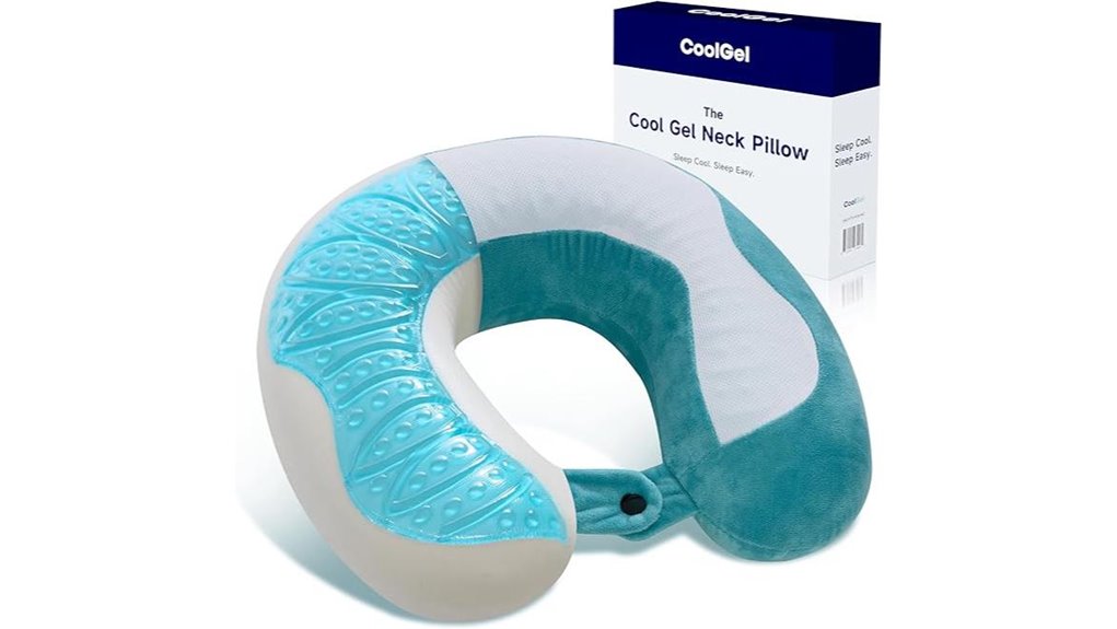 cooling gel travel neck pillow