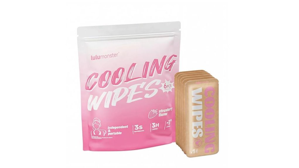 cooling six no rinse wipes