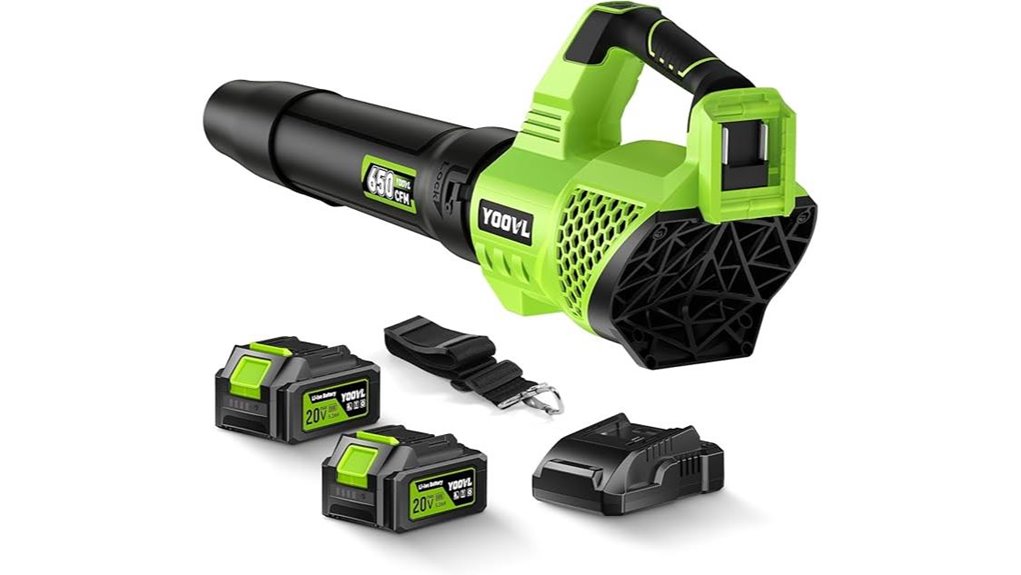 cordless 650cfm dual battery blower