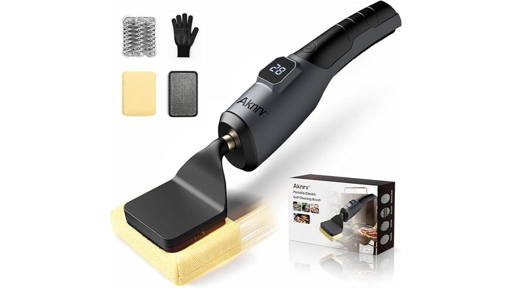 cordless electric grill cleaner