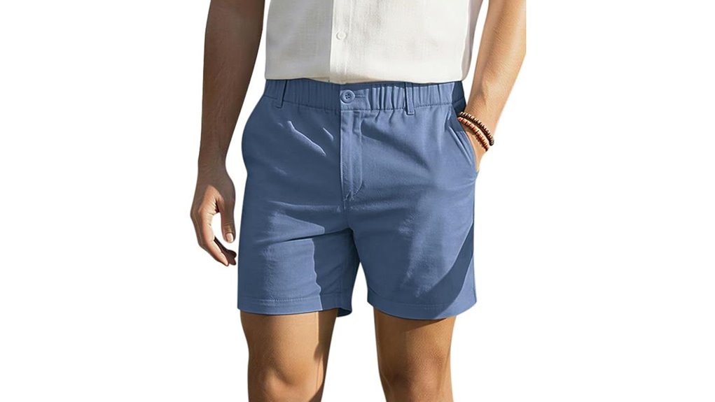 cotton elastic waist shorts