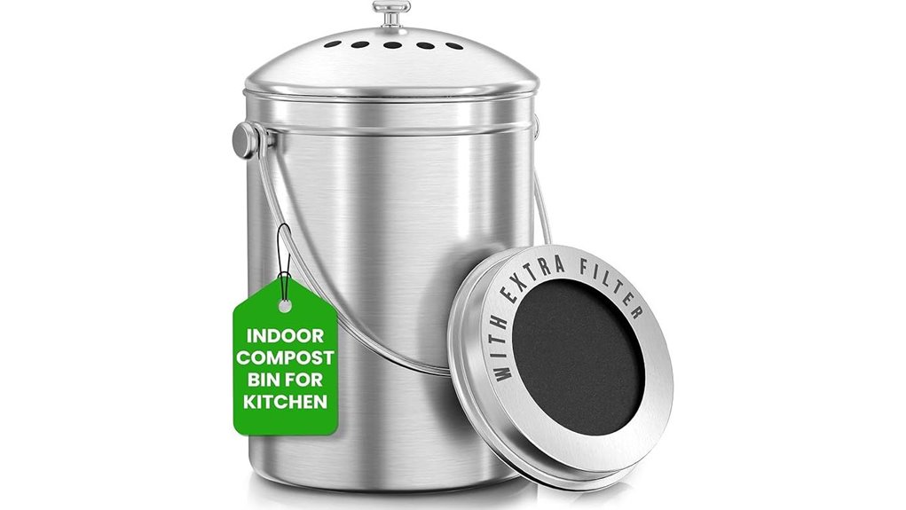 countertop compost bin charcoal